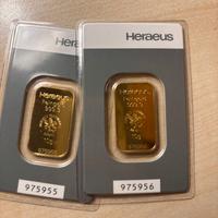 Lingotto oro puro Argor Heraeus 10gr Kinebar 999.9