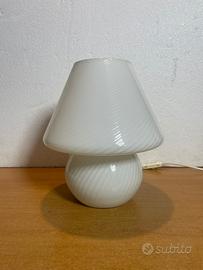 Lampada Vetro Fungo Vintage Anni70 Design