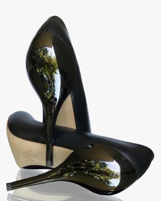 Scarpe donna in vera pelle tacco 12