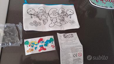 Astuccio Portapenne da colorare Puffi The Smurfs 