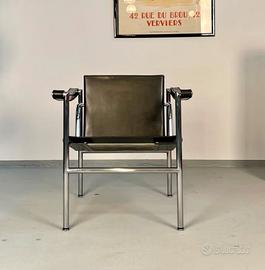 MDF ITALIA Poltroncina LC1 in cuoio nero