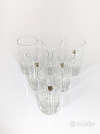 6x Bicchieri '70 Cristallo Richard Ginori Vintage
