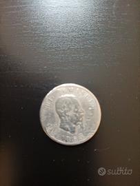 1 lira 1863 Vittorio Emanuele II °. Argento 