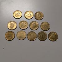 Lotto 12 monete 200 lire italiane e San Marino 