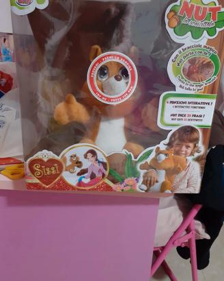 Peluche bambina morbido scoiattolo interattivo Nut