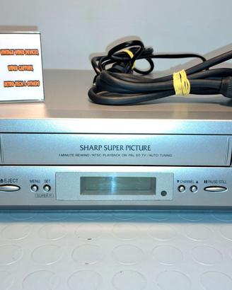 VIDEOREGISTRATORE VHS SHARP VCG200 4 TESTINE +CAVO