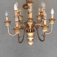 lampadario legno 12 luci