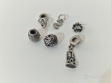 Lotto 6 Charm per Braccialetto Pandora argento