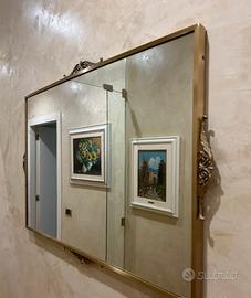 Specchio in ottone vero antiquariato