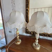 coppia lampade in marmo