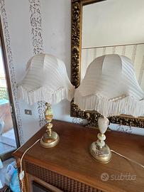 coppia lampade in marmo
