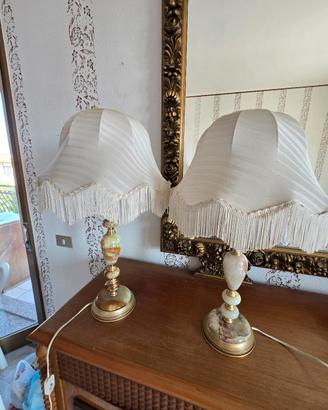 coppia lampade in marmo