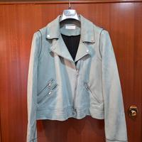 Camaieu giubbotto effetto suede verde menta nuovo 