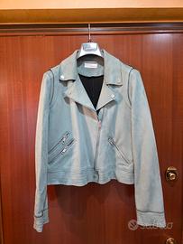 Camaieu giubbotto effetto suede verde menta nuovo 