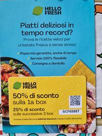 Tessera sconto HELLO FRESH 