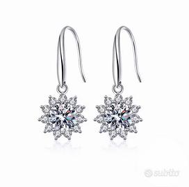 Orecchini Fiore Luxury – Moissanite 1 Carato