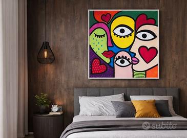 Quadro 80x80 con certificato di autenticità