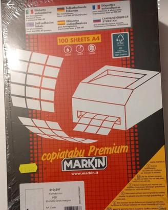 etichette adesive per stampante