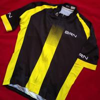 magli ciclismo tg. XL made in Italia nero e FLUO