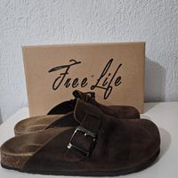 Clogs Donna in vera Pelle,  Modello Boston 