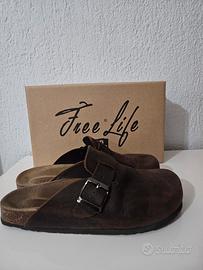 Clogs Donna in vera Pelle,  Modello Boston 