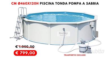 Piscina tonda con pannelli in metallo 460x120h