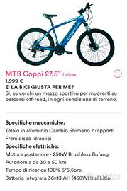 bici elettrica coppi