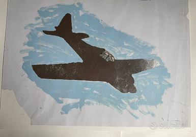 Schifano serigrafia e collage