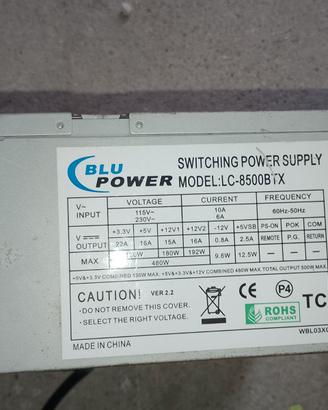 alimentatore pc 480 w