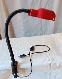 lampada a morsetto da scrivania anni '80