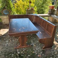 panca angolare con tavolo