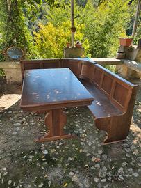 panca angolare con tavolo