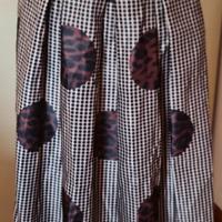 gonna lunga vintage  pois maculato animalier 