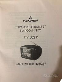 TV PORTATILE VINTAGE 5" B/N FENNEX FTV 502 P