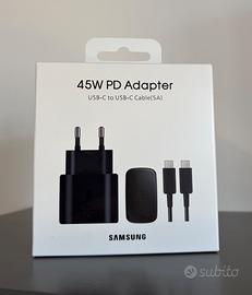 NUOVI Samsung Alimentatore 45W+Cavo 5A TypeC 1M