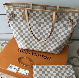 LOUIS VUITTON- Neverfull MM DAMIER AZUR