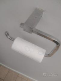 Portarotolo bagno in acciaio