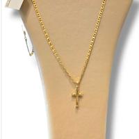 girocollo con croce oro 18kt 