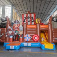 Gioco gonfiabile viking combo multigioco e scivolo