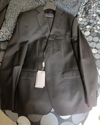 Abito uomo nero fresco lana nuovo