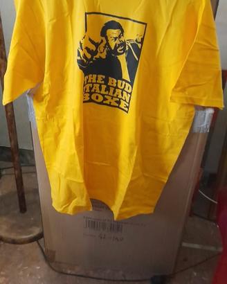 T-shirt Bud Spencer  "The Bud Italian boxe" gialla
