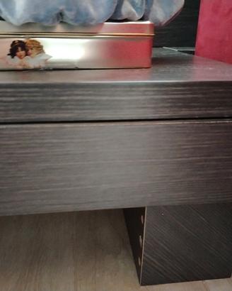 struttura letto wenge con comodini integrati