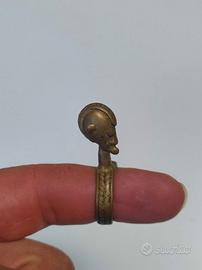 Anello Bronzo Dogon con testa