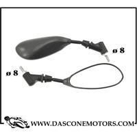 Coppia specchietti carbon look universali m8 g / c