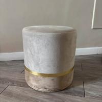 Pouf velluto ecru Maison Du Monde
