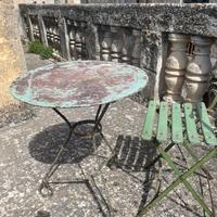 Tavolino ferro giardino  bistrot  vintage