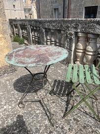 Tavolino ferro giardino  bistrot  vintage