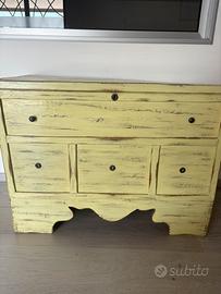 Mobile cassapanca dipinto a mano