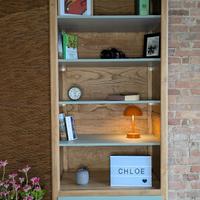 Libreria Legno Massiccio Restaurata con Cassetto –