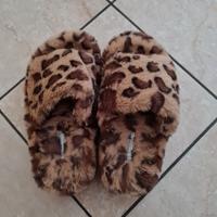 Ciabatte animalier pelose 38/39
